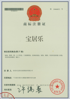 Trademark registration certificate (renewed)