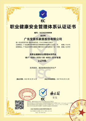 ISO 45001 Occupational Health and Safety Management System Certification